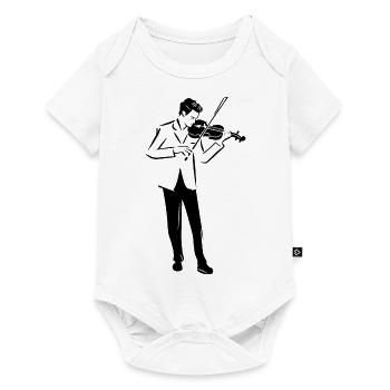 Violinist Drawing - Baby Premium short-sleeve bodysuit - white - Front