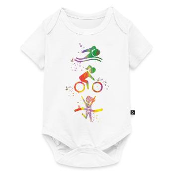 Watercolor Women's Triathlon - Baby Premium short-sleeve bodysuit - white - Front