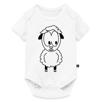 wolle - Body à manches courtes Premium Bébé - blanc - Devant