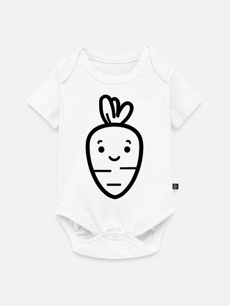 Karotte - Baby Premium Kurzarmbody - Weiß