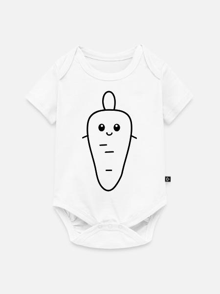 Karotte - Baby Premium Kurzarmbody - Weiß