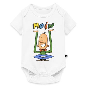 Moin Mann - Baby Premium Kurzarmbody - Weiß - Vorne