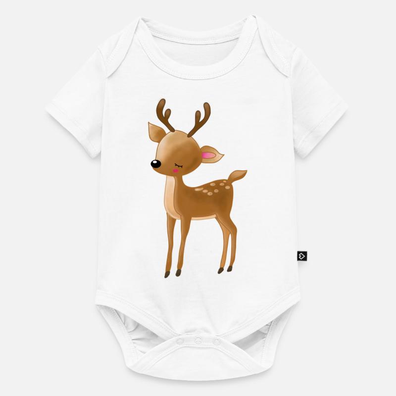 Petits cerfs - Body à manches courtes Premium Bébé - blanc