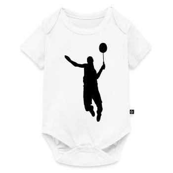 Tennis Badminton Badminton Player Gift - Baby Premium short-sleeve bodysuit - white - Front