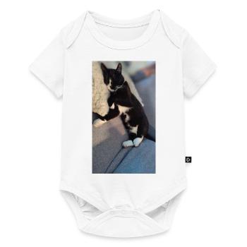 TUXEDO CAT SLEEPING - Baby Premium short-sleeve bodysuit - white - Front