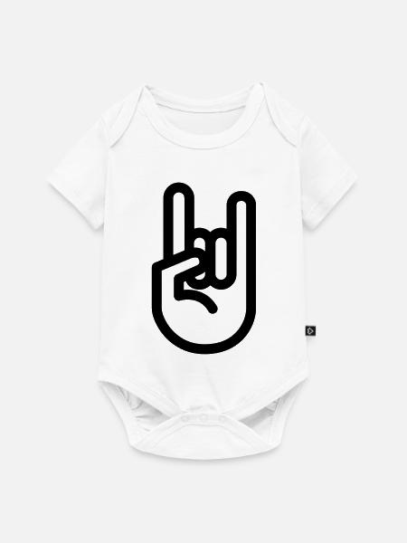 hand rock - Baby Premium Kurzarmbody - Weiß