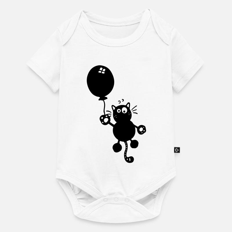 Chat avec ballon - Body à manches courtes Premium Bébé - blanc