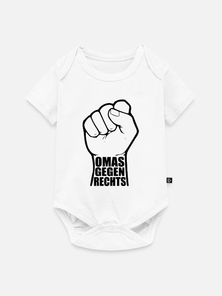 Omas gegen rechts - Baby Premium Kurzarmbody - Weiß