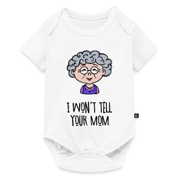 Old Woman Grandma Glasses Statement Grandmother Grandson - Baby Premium short-sleeve bodysuit - white - Front