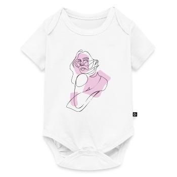Woman in pink - Baby Premium short-sleeve bodysuit - white - Front