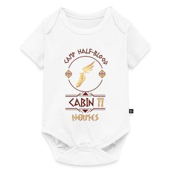 Cabin #11 in Camp Half Blood, Child of Hermes - Baby Premium short-sleeve bodysuit - white - Front