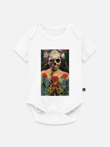 Beautiful fantasy Skull - Baby Premium Kurzarmbody - Weiß