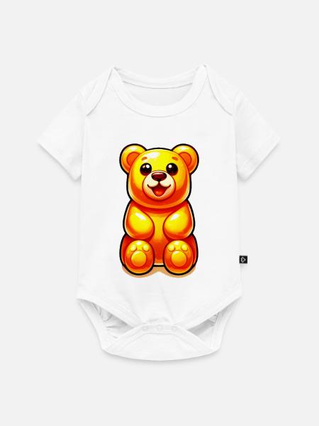 Teddybär - Baby Premium Kurzarmbody - Weiß