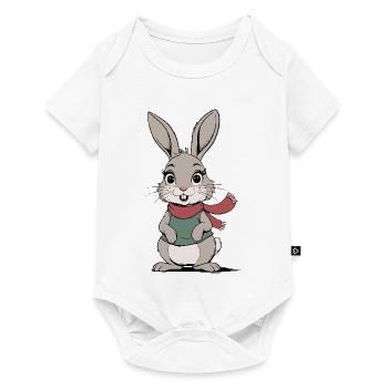 Cartoon Cute Rabbit - Baby Premium short-sleeve bodysuit - white - Front