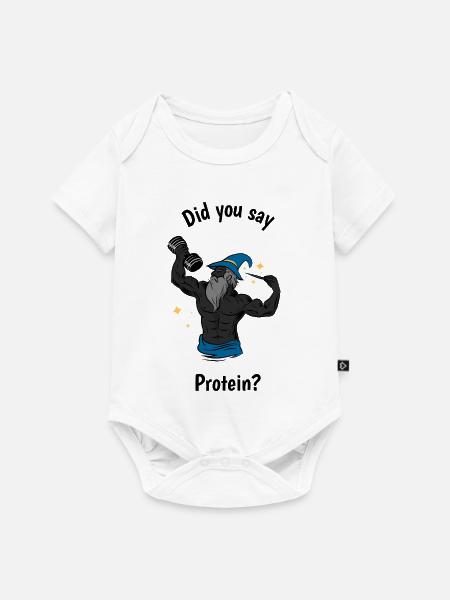 Sagten Sie Protein? - Baby Premium Kurzarmbody - Weiß