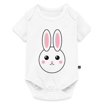 Colorful Abstract Bunny Design - Baby Premium short-sleeve bodysuit - white - Front