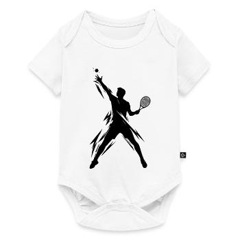 Tennis Player Illustration Tennis - Baby Premium short-sleeve bodysuit - white - Front