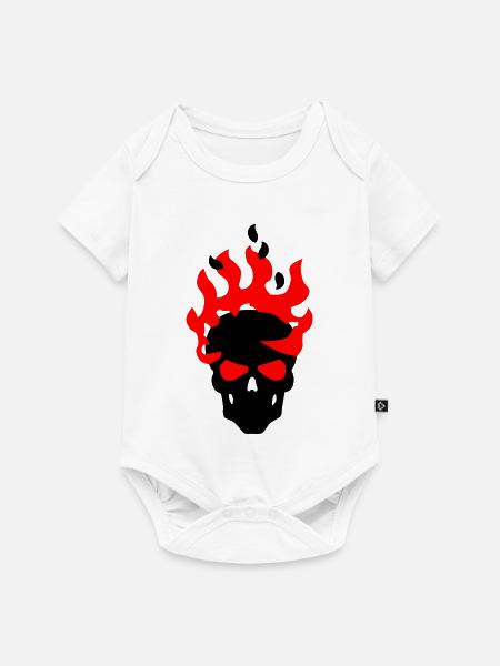 Schädel - Baby Premium Kurzarmbody - Weiß