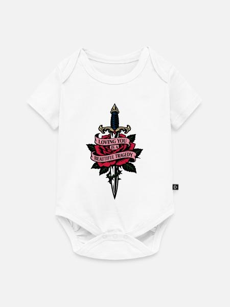 Dolch & Rose | wundervolle Tragödie | Valentine - Baby Premium Kurzarmbody - Weiß