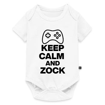 RESTEZ CALME ET JOUEZ ! GAMING GAMER CONSOLE PC noir - Body à manches courtes Premium Bébé - blanc - Devant