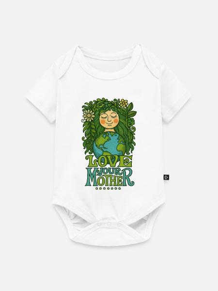 Liebe deine Mutter Erde - Baby Premium Kurzarmbody - Weiß
