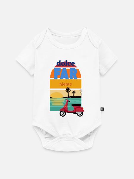 Dolce Far Niente Retro Sunset - Baby Premium Kurzarmbody - Weiß