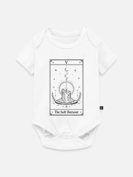 Sanfter Burnout | Tarotkarte - Baby Premium Kurzarmbody - Weiß