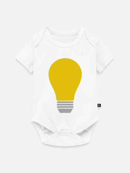 Glühbirne - Baby Premium Kurzarmbody - Weiß