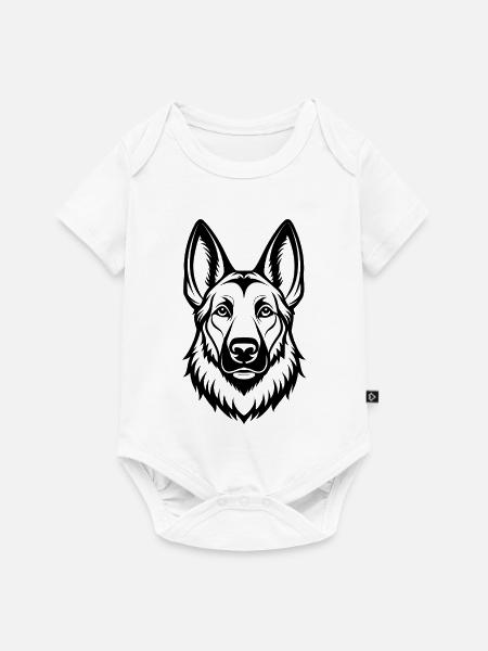 Deutscher Schäferkopf - Baby Premium Kurzarmbody - Weiß
