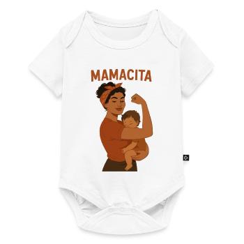 Mamacita Shirt – Stolze Mama & Kind Design - Baby Premium Kurzarmbody - Weiß - Vorne