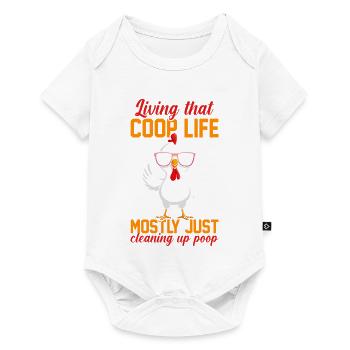 Élevage de coqs, volaille, poulet - Body à manches courtes Premium Bébé - blanc - Devant