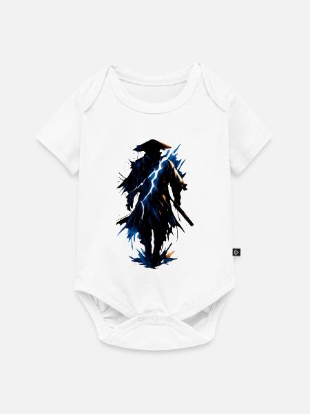 Blitzdrache Neon Schatten - Baby Premium Kurzarmbody - Weiß