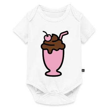 Milchshake Eiscreme Icon - Baby Premium Kurzarmbody - Weiß - Vorne