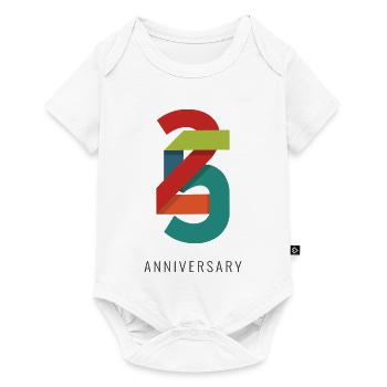25 Years – Modern Anniversary Design - Baby Premium short-sleeve bodysuit - white - Front
