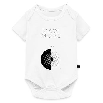 D-Halftone Kreis Muster - Baby Premium Kurzarmbody - Weiß - Vorne