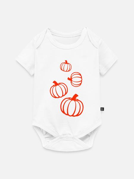 Kürbis Symbol - Baby Premium Kurzarmbody - Weiß