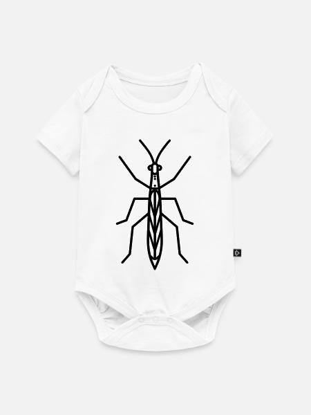 Stick-Insekt - Baby Premium Kurzarmbody - Weiß
