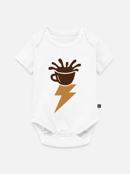 Espressoblitz. - Baby Premium Kurzarmbody - Weiß
