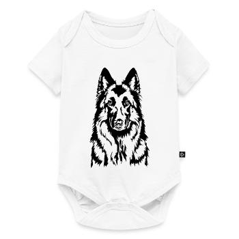 Belgian Tervueren Portrait Hunde Hund Wilsigns - Baby Premium Kurzarmbody - Weiß - Vorne