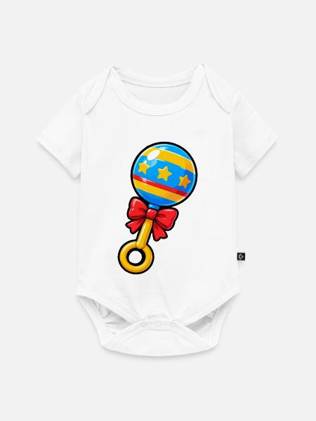 Sternenrassel Ball für Babys - Baby Premium Kurzarmbody - Weiß