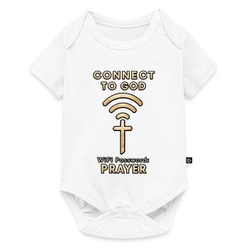 Connect to God – WLAN Gebet christlicher Spruch - Baby Premium Kurzarmbody - Weiß - Vorne