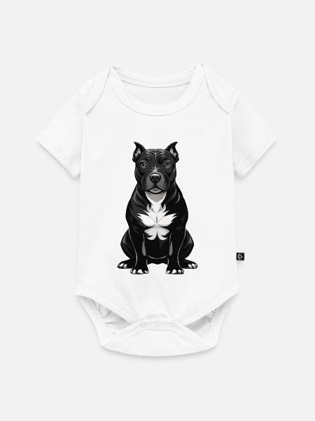 Hundesitten - Baby Premium Kurzarmbody - Weiß