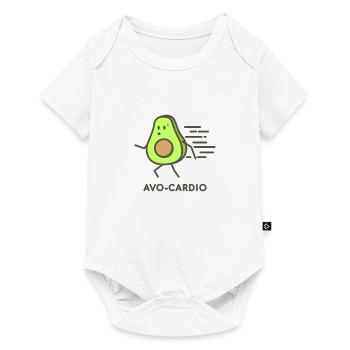 Avocado - Avo Cardio - Vegan - Fitness - Gift - Baby Premium short-sleeve bodysuit - white - Front