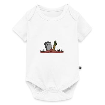 Halloween Grabstein - Baby Premium Kurzarmbody - Weiß - Vorne