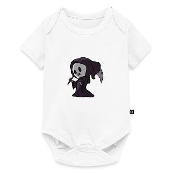 Halloween Grim Reaper Skeleton - Baby Premium short-sleeve bodysuit - white - Front