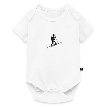 Cool ski tour icon ski mountaineers cross-country skiing mountains - Baby Premium short-sleeve bodysuit - white - Front