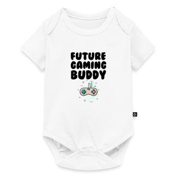 Future Gaming Kind Baby Gamer - Baby Premium Kurzarmbody - Weiß - Vorne