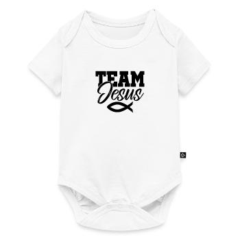 Team Jesus Christus Geschenk Fisch - Baby Premium Kurzarmbody - Weiß - Vorne