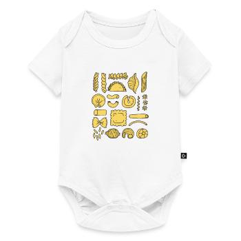 Pasta // spaghetti, penne, tortellini, farfalle - Baby Premium short-sleeve bodysuit - white - Front