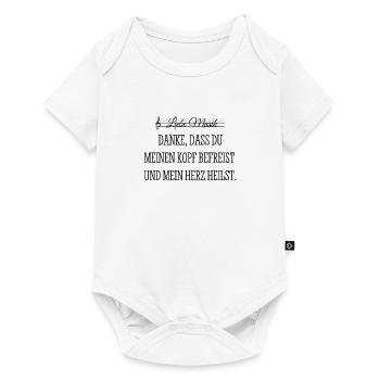Musik Herz Notenschlüssel Melodie Lieder Geschenk - Baby Premium Kurzarmbody - Weiß - Vorne